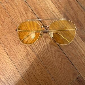 Prive Revaut Brand Yellow Aviator Sunglasses